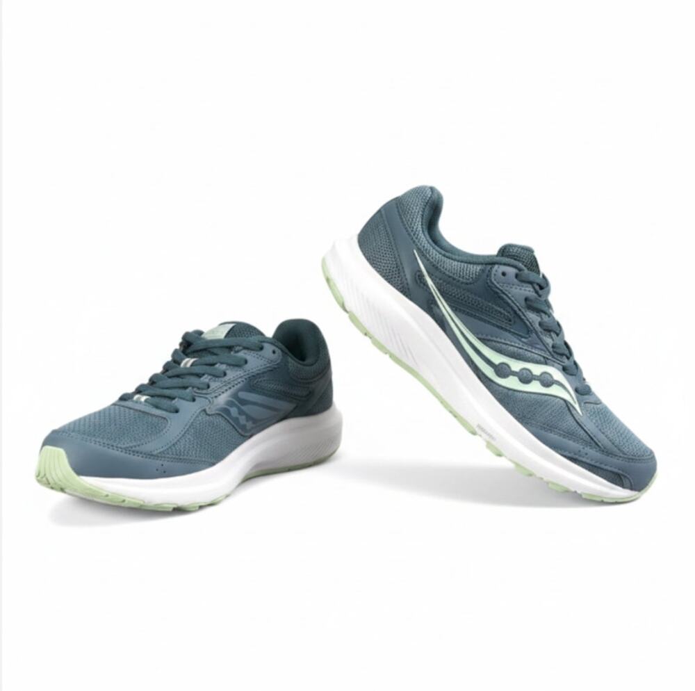 SAUCONY Cohesion 17 Running Shoe Sneakers W 9.5 Blue Jade Mesh Everyday Athletic